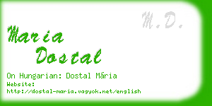 maria dostal business card